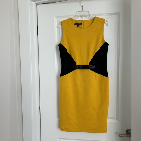 NWOT Women’s Yellow Black Sleeveless Buchanan Kang Dress - Sz 12 - Picture 2 of 16